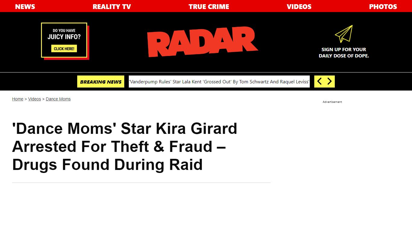 'Dance Moms' Star Kira Girard Arrested For Theft & Fraud - RadarOnline